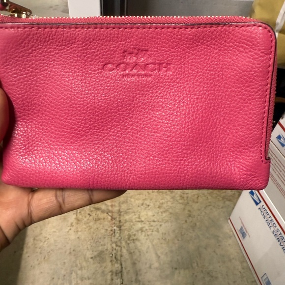 Coach Vibrant Pink Leather Wallet - Picture 1 of 6